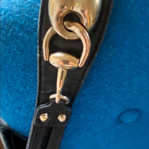 Vintage Gucci Large Black Canvas Logo Hobo Bag - Picture 6 of 10